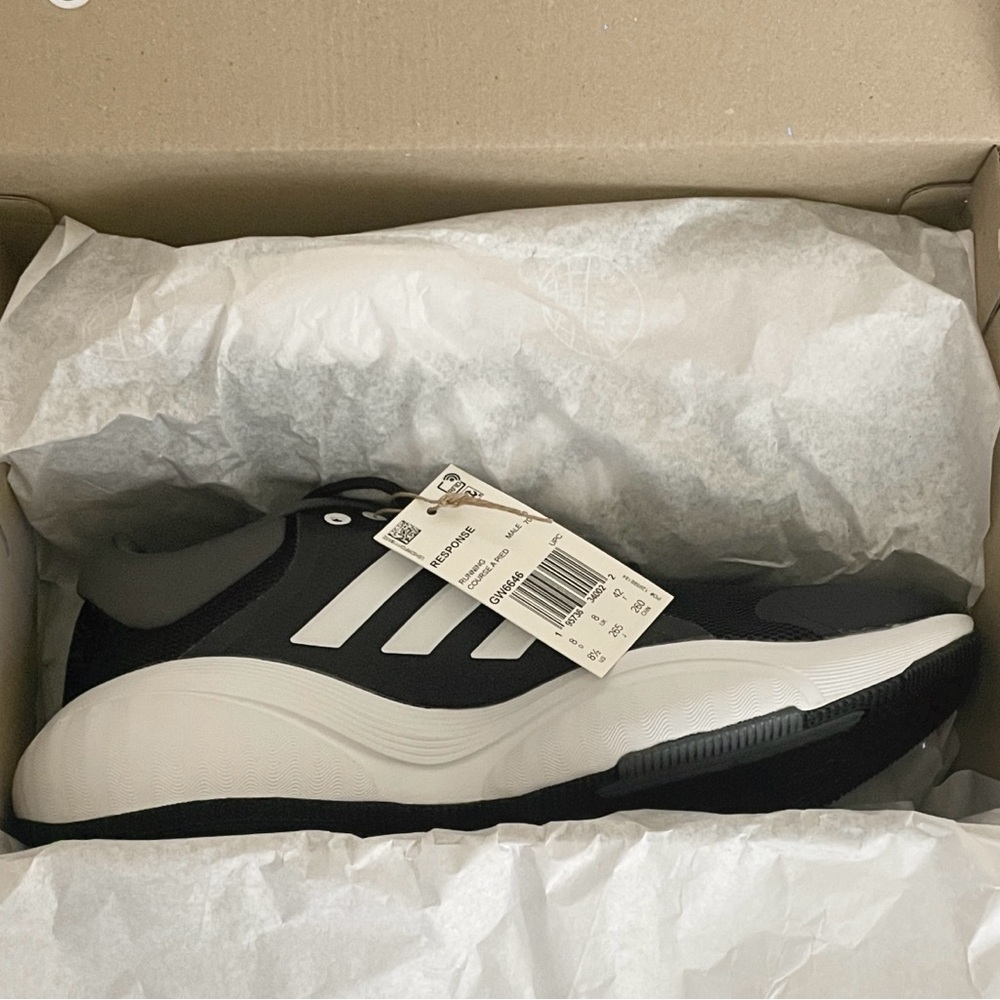 adidas Black and White Athletic Shoes